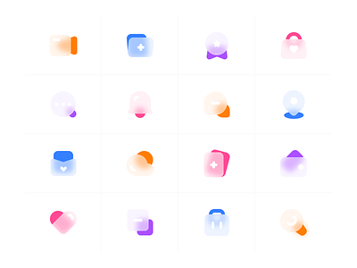 Frosted glass icons ftosted glass ui 图标 简单 设计