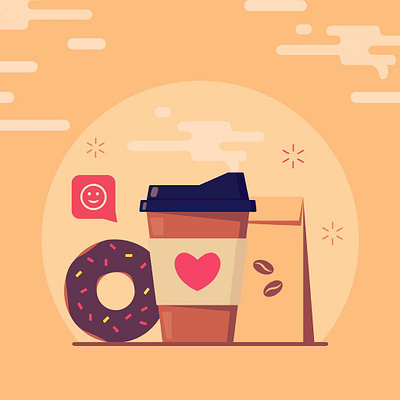 Donut design graphicdesign graphics illustration illustrator logo minimal motion art motion design ui ux