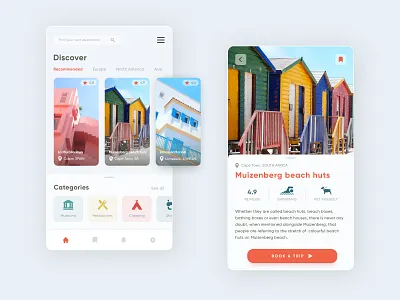 Travel app app design design discover figma layout mobile app mobile ui travel travel app ui ui ux design