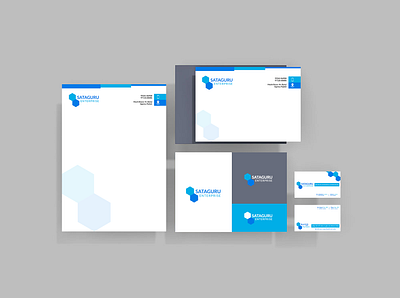 Brand Identity-SATAGURU branding businesscard envelop graphic design identity identity branding illustrator letterhead logo mockup