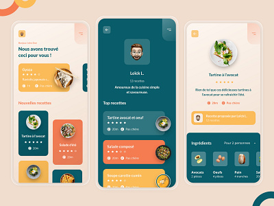 Recipe - Mobile App app design flat food food app mobile recipe recipe app ui ui design ux ux design webdesign