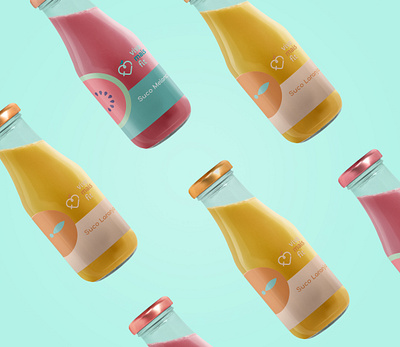Natural Juice Packaging | Viva Mais Fit balance branding brandingdesign design healthy identity identity branding identitydesign illustration logo