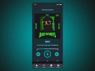 Music app design app app design application blue design designs minimal music music app music player ui ux