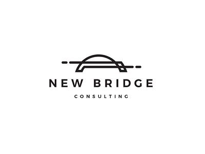 New Bridge logo design bridge clean consulting corporate identity engineering graphic design logo logo design minimalist retro streemline