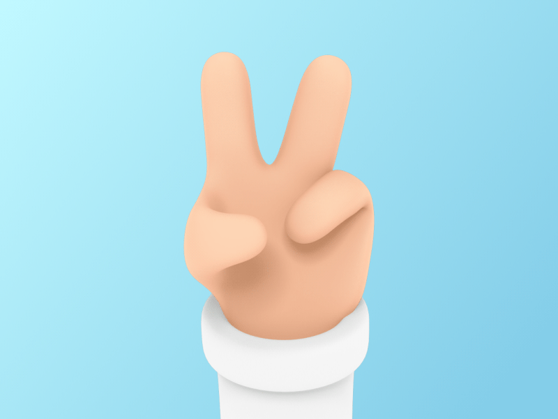 Hand Peace 3d 3d animation aftereffects animation character explainer gif gift hand hands peace rigging video explainer