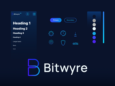 Bitwyre Brand System 3d 3d illusion 3d logo blockchain brand design branding buttons color cryptocurrency cryptocurrency exchange design system futuristic gradient icons logo logobranding rebrand technical visual identity