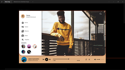 Music Player app art dynamic figma minimalist music music app music art music player musician player playlist ui web design