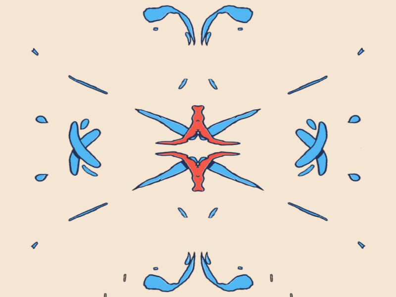 Symmetry V animation animation loop burst cel animation frame by frame frame by frame animation gif gif is life ipad pro motion design motion graphics procreate procreate animation subtle strokes symmetry weird