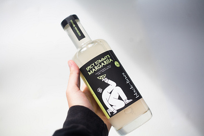 Illustration for Black Lines Drinks Bottle branding character design illustration package design packaging packaging design