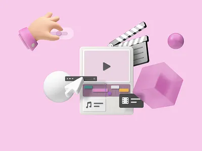 Bento - Parallax 3d animation cube hand motion ui ui8 ux