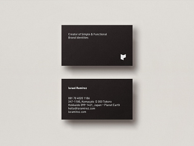 Israel Ramirez / Business Cards brand identity branding branding design businesscard collateral design designer indesign layoutdesign personal branding print design