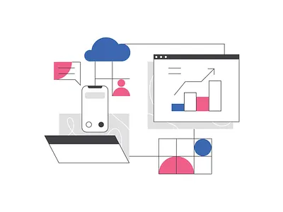 Call Tracking call cloud design flat folder geometry icon illustration line phone texture