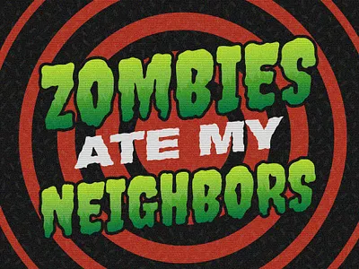 Zombies ate my Neighbors 90s branding design game game art graphic design idea logo nintendo nostalgia screen snes super vector zombies