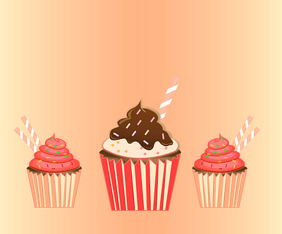 Cupcakes cartoon design designer food fun graphicdesign illustration illustrator summer tasty