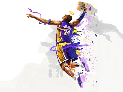 8|24 art artwork basketball color colorful design digital painting illustration kobe