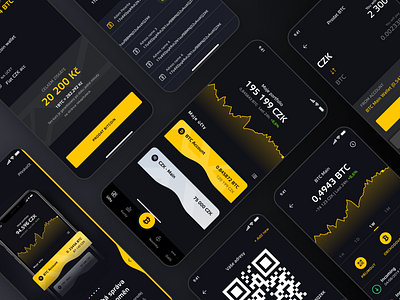 Bitcoin trading app | Fintech app development apps banking app bitcoin company cryptoсurrency fintech interface mobile app design trading ui design ux design