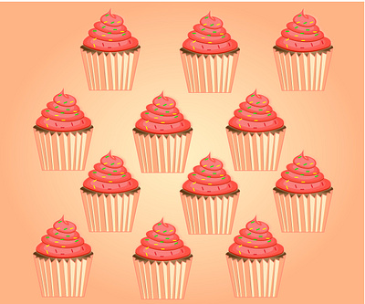 Cupcakes cartoon design designer food graphicdesign illustration illustrator shiny summer tasty