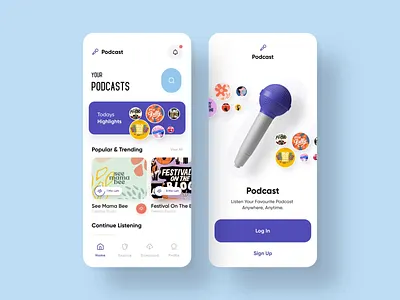 Podcast App Design app audio clean design dribbble2022 live streaming minimal mobile music orix podcast app podcasting podcasts sajon streaming streaming app ui ui design uiux