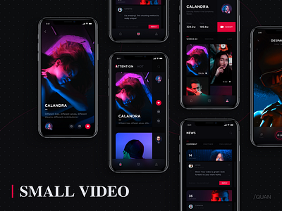 Small video app black entertainment film shoot ui video