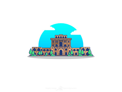 Aali Qapu aali qapu aali qapu adobe art design flat graphic illustration illustration art illustration design illustrator iran isfahan tourism vector اصفهان ایران عالی قاپو گردشگری