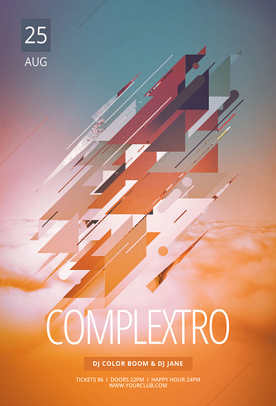 Complextro Flyer abstract design download flyer graphic design graphicriver photoshop poster psd template