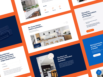 Landing page for property renovation marketplace | Lazarev. animation apartment apartments contractor design kitchen landing landing page motion graphics offer property proposal real estate renovation room sale service site ui web