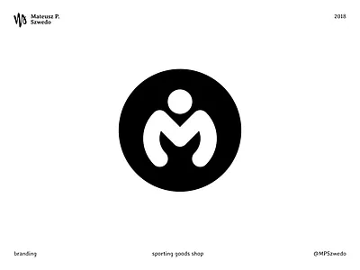 Sporting goods shop brand identity brand identity design branding branding design icon letter logo logo design logofolio logos m man mark minimal minimal design minimal logo portfolio shop sport symbol