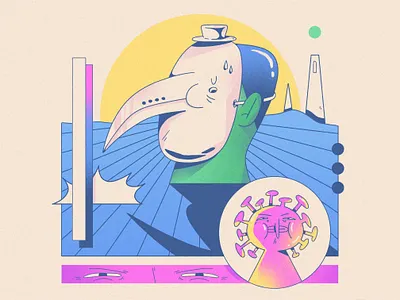 mask abstract character character design color composition design dribbble illustration shapes