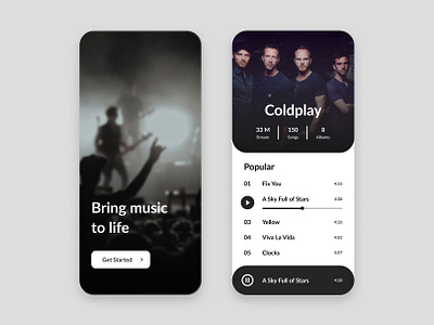 Music App Part 1 app appdesign dailyui design interface mobileapp mobiledesign ui uidesign uiux ux uxdesign