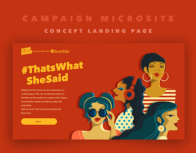 Microsite concept design advertising brand identity campaign illustration landing page microsite