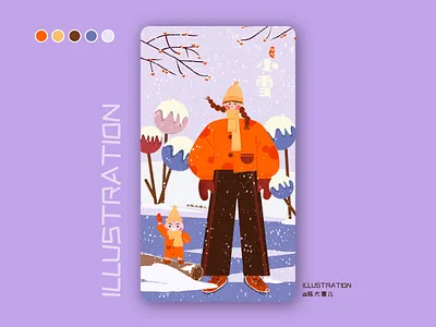 Little Snow branding design flat illustration ui
