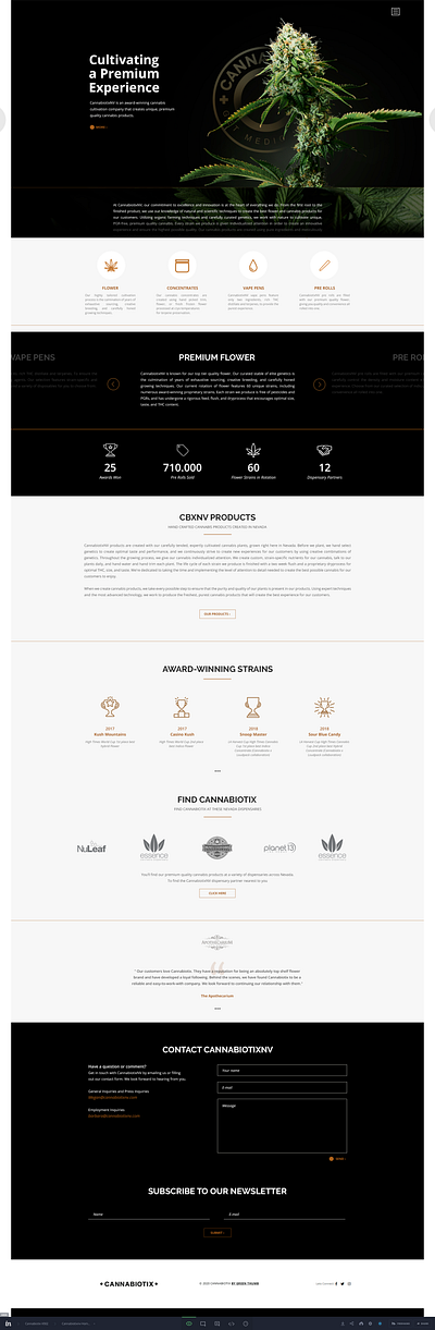 Cannabiotix NV branding cannabis design webdesign weed