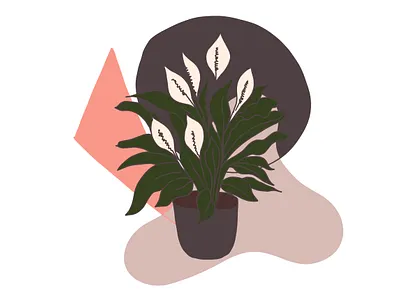 The last one design illustration interior plant simple summer