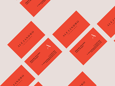 Alejandro brand brand identity branding business card business card mockup design flat geometric graphic design icon identity logo logo design mark monogram red seal set type typography logo