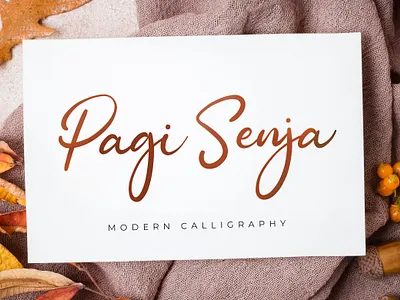 Pagi Senja - Calligraphy Font calligraphy casual elegant feminime handdrawn handlettering handwritten ligature lovely luxury modern script signature stylish whimsical