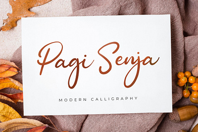 Pagi Senja - Calligraphy Font calligraphy casual elegant feminime handdrawn handlettering handwritten ligature lovely luxury modern script signature stylish whimsical
