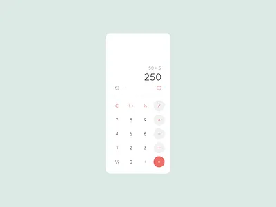 #dailyui004: Calculator adobe xd calculator dailyui dailyui004 mobile app ui ui design uiux