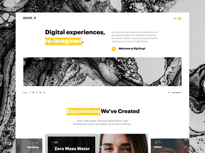 Bigdrop Digital Agency - UI/UX design agency agency website concept creative design digital dribbble inspiration interaction design interface modern typography ui uiux userinterface ux webdesign website