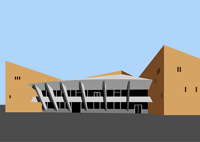 Gyumri airport administration airport airports architecture building city collection construction design flat gyumri illustration minimal shadow simple small travel ussr vector