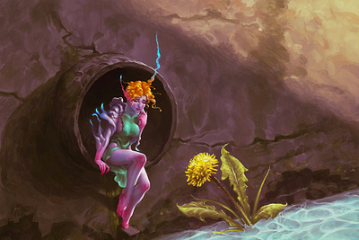 Dandelion s Friend apple pencil cute fairy fairytale fantasy illustration nature procreate