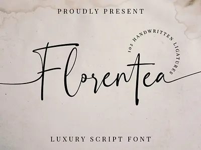 Free Florentea Luxury Signature Font beauty bestseller branding calligraphy clean couple elegant fancy feminine fresh gorgeous handwritten invitation ligature minimalist modern popular swashes wedding women