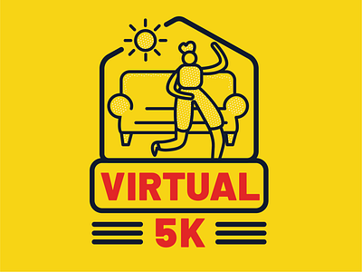 Virtual 5K 5k coronavirus exercise fitness indoors monoline quarantinelife running stayhome yoga