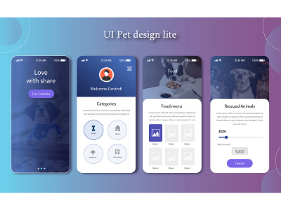 UI Pet design lite illustration ui