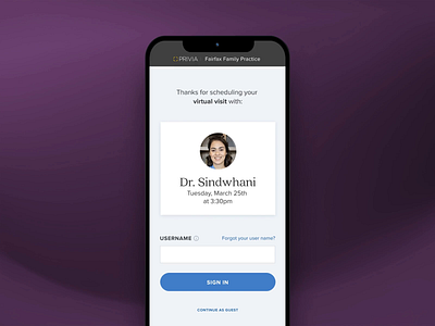 Privia Telehealth - Native App app healthcare native app product design ui ui animation uiux