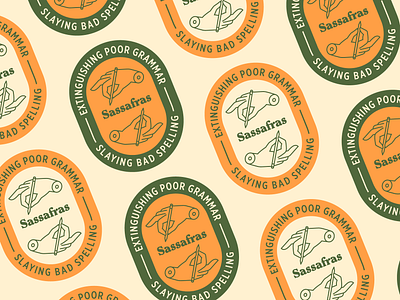 SASSAFRAS 3 badge branding design illustration logo proofreading sasafrass vector