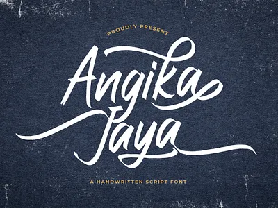 Angika Jaya - Handwritten Font bold brush calligraphy groovy handlettering handwritten lovely modern puaencode retro script stylish vintage whimsical