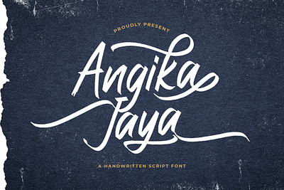 Angika Jaya - Handwritten Font bold brush calligraphy groovy handlettering handwritten lovely modern puaencode retro script stylish vintage whimsical