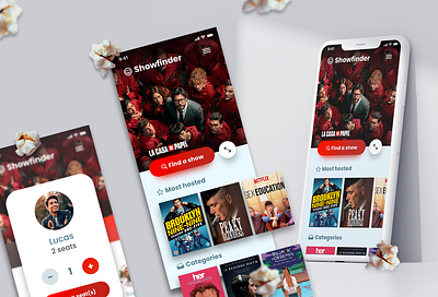 Showfinder UI cinema netflix show ui uidesign userinterface ux