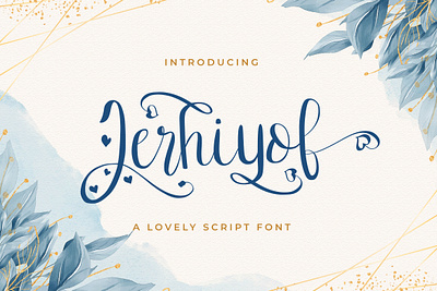 Jerhiyof - Lovely Script Font calligraphy casual elegant feminime handdrawn handlettering handwritten ligature lovely luxury modern script signature stylish whimsical