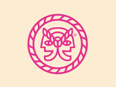 Janus Logo branding branding design design eye eyes face janus logo loop ring twoface